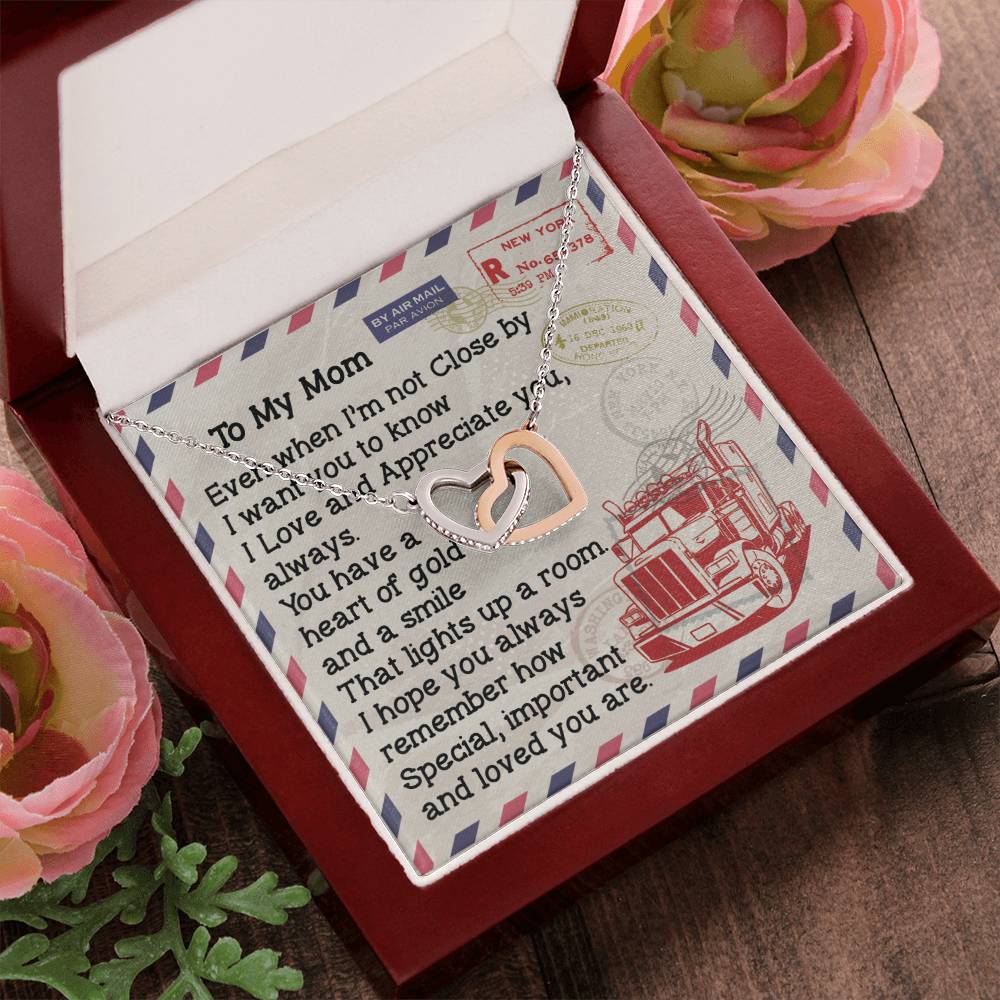 Trucker'S Mom - Interlocking Heart Necklace Interlocking Hearts Necklace