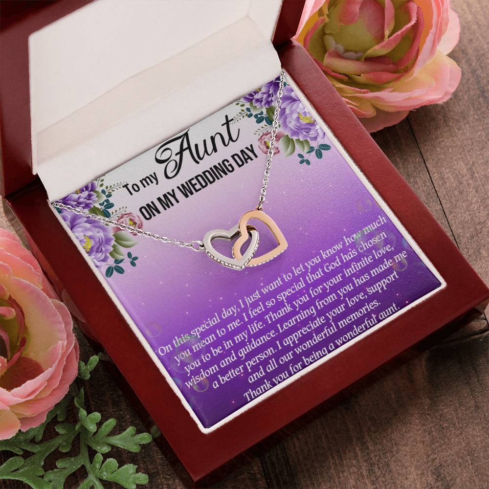 Aunt Of The Bride Gift Aunt Wedding Gift Aunt Of The Bride Interlocking Hearts Necklacewedding Gift For Auntaunt Necklacethank You Gift