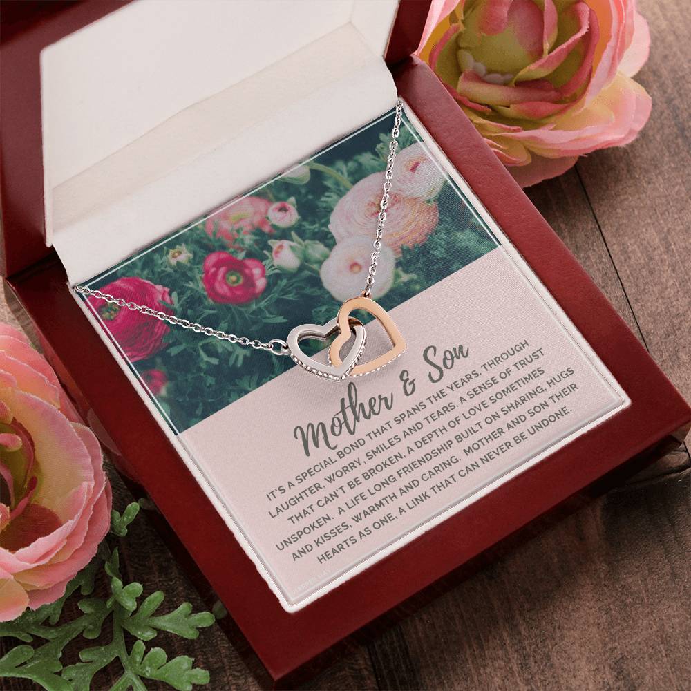 Mother And Son Interlocking Hearts Necklace