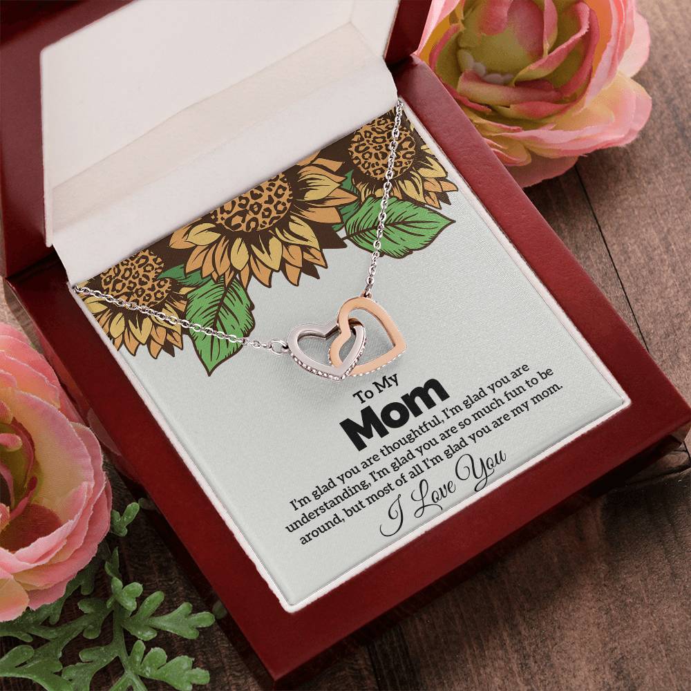 Gift For Mom Interlocking Hearts Necklace