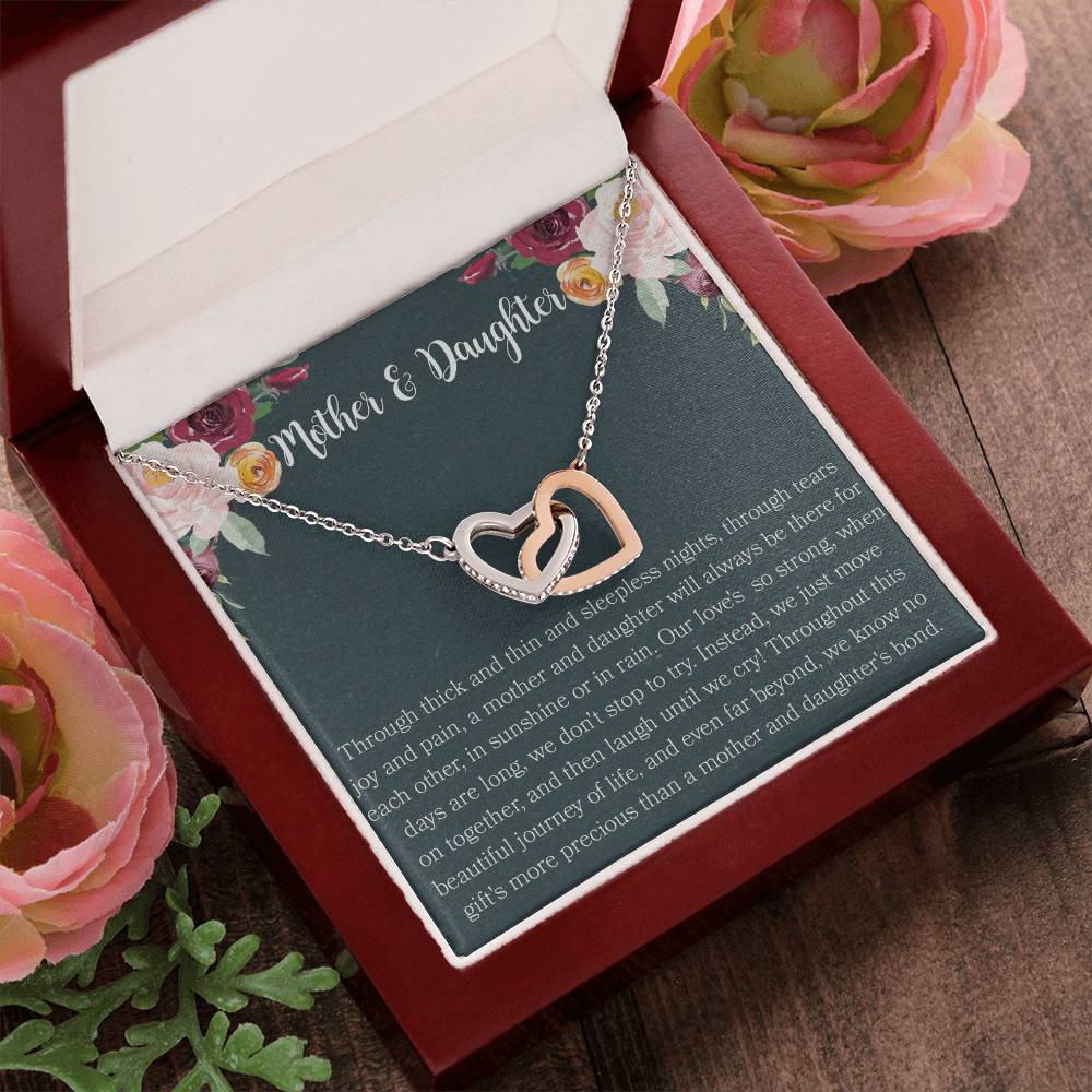Mother & Daughter Necklace Interlocking Hearts Necklace