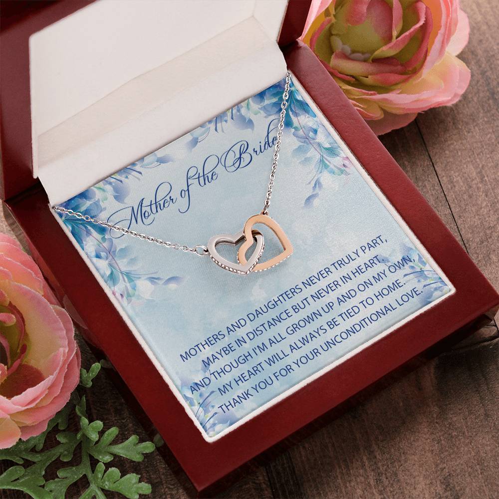 Mother Of The Bride Gift From Daughter Mother Of The Bride Wedding Gift Personalized Mother Of The Bride Interlocking Hearts Necklace Gift