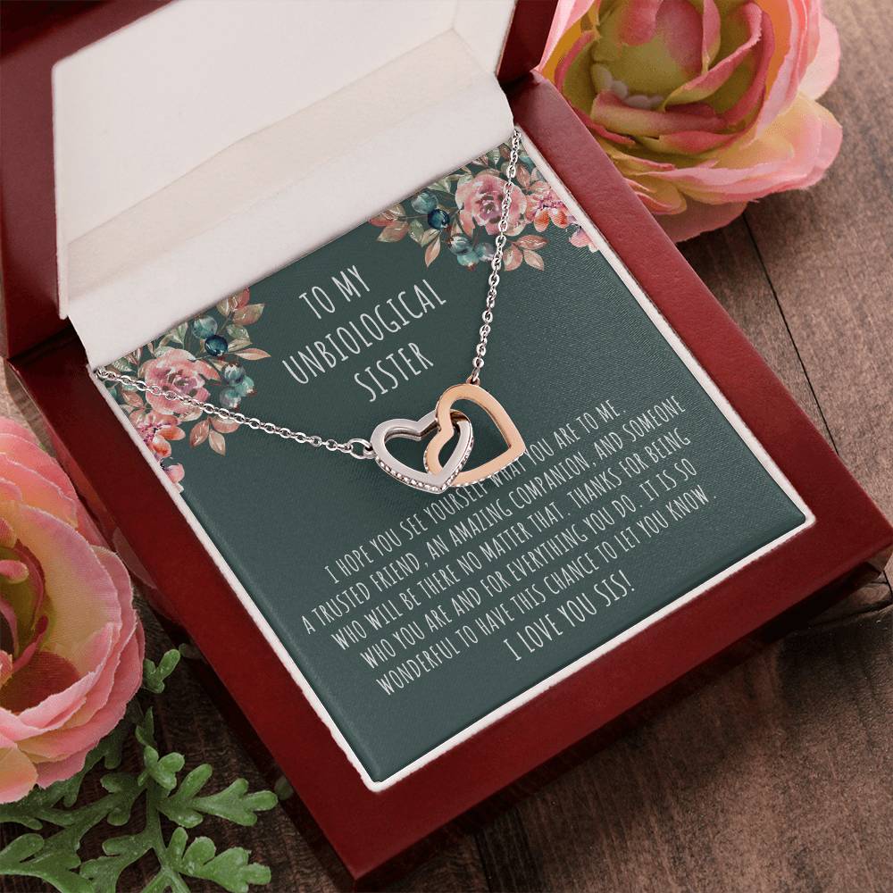 My Unbiological Sister What You Are To Me Interlocked Hearts Necklace Interlocking Hearts Necklace