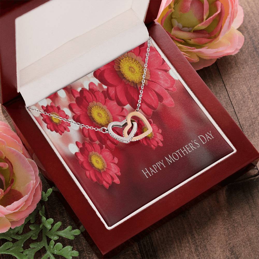 To My Sweet Mom Interlocking Hearts Necklace