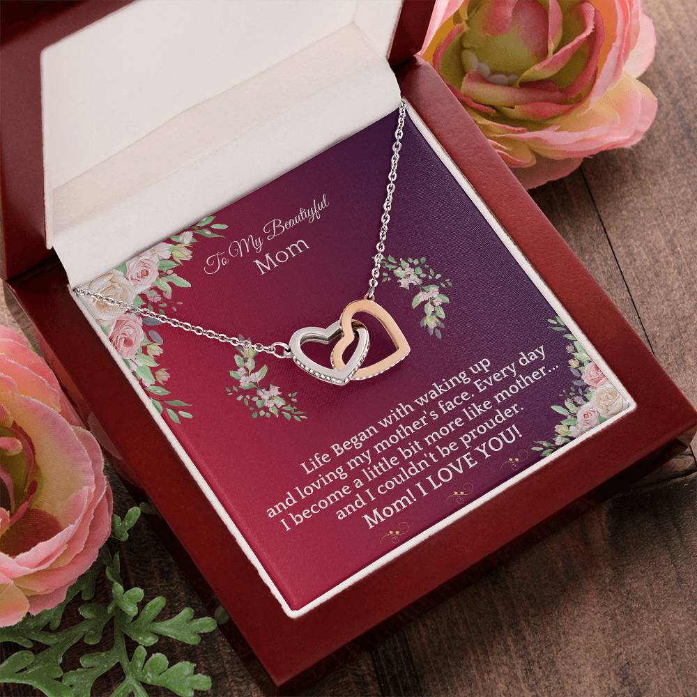 Never Ending Love-Necklace Interlocking Hearts Necklace