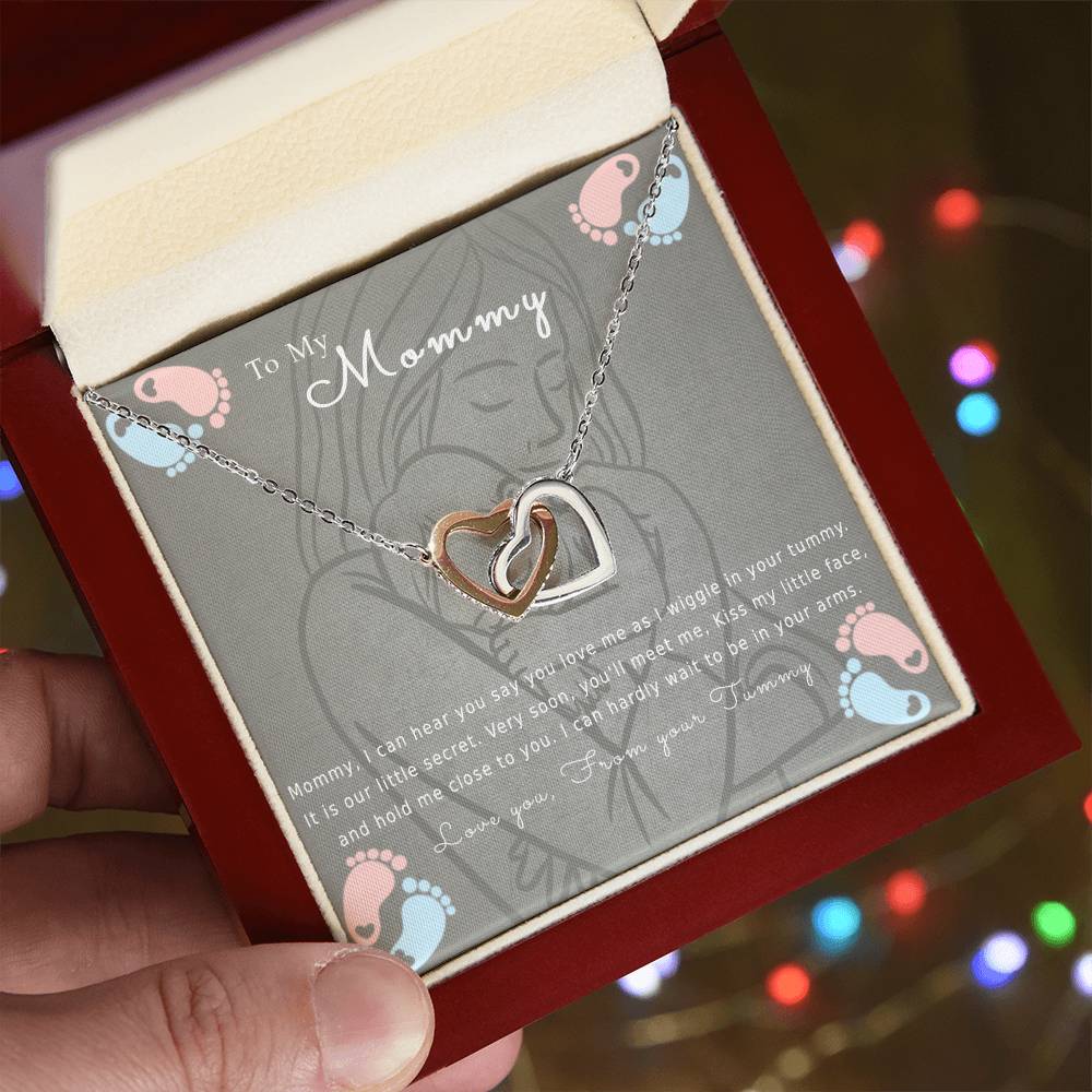 To My Mommy Interlocking Hearts Necklace