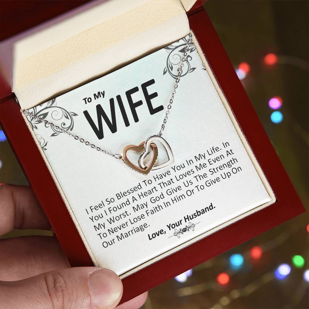 I Feel So Blessed To Have You In My Life - Interlocking Hearts Necklace