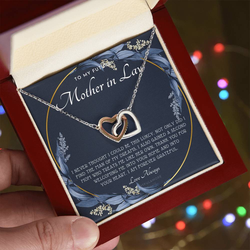 Future Mother In Law Gift Mom In Law Jewelry Mother'S Day Gift For Mother-In-Law Gift For Mother In Law Mother-In-Law Necklace Interlocking Hearts Necklace