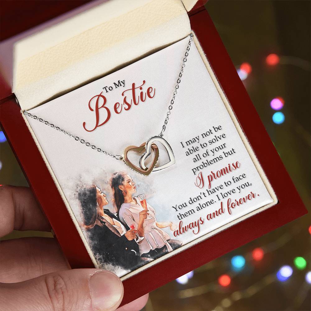 Always And Forever Friendship Necklace Interlocking Hearts Necklace