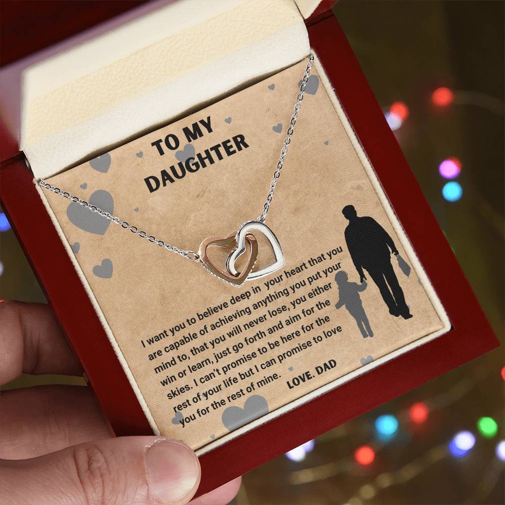 To My Daughter ?? Interlocking Hearts Necklace