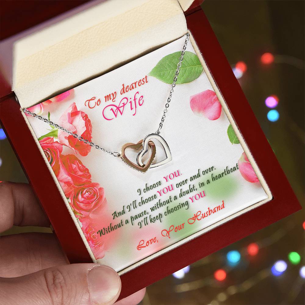 I Choose You - Interlocking Hearts Necklace