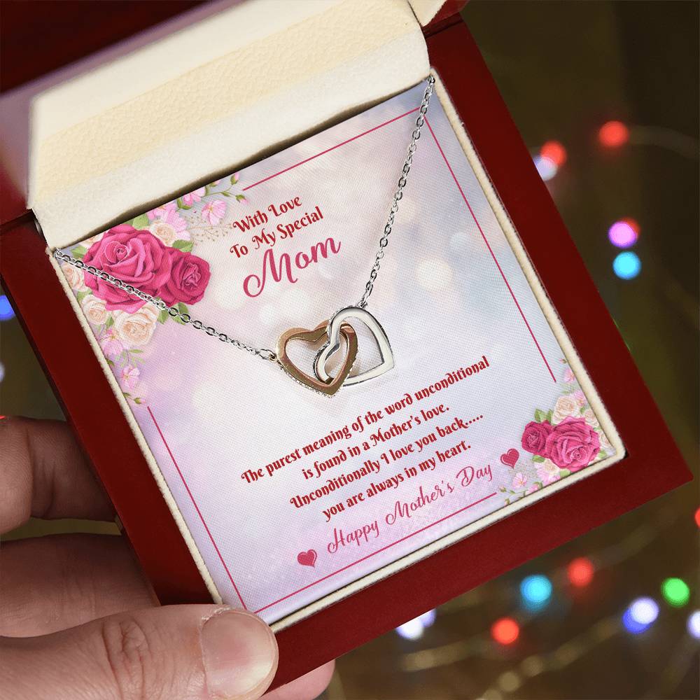 Mother'S Day Hearts Necklace Interlocking Hearts Necklace