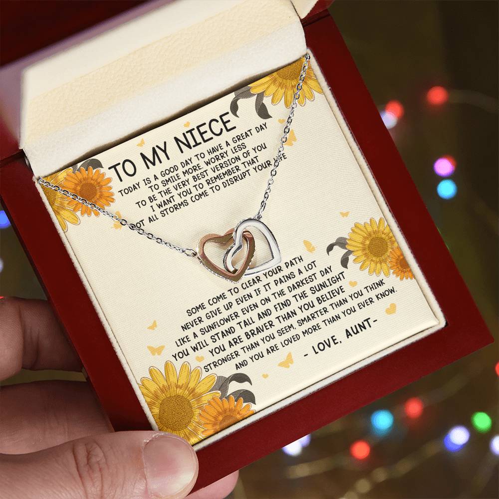 Today Is Good Day - Great Gift For Niece Interlocking Hearts Necklace