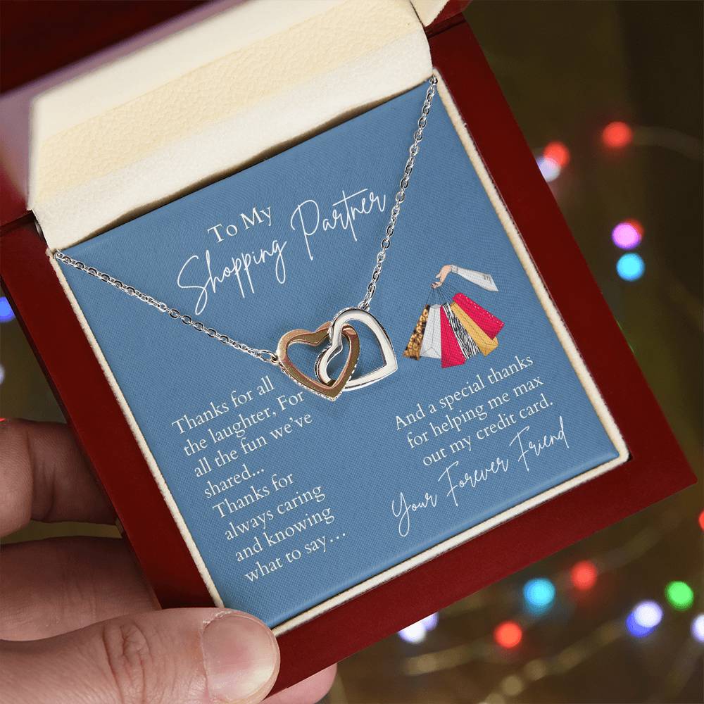 Shopping Partner Necklace Interlocking Hearts Necklace