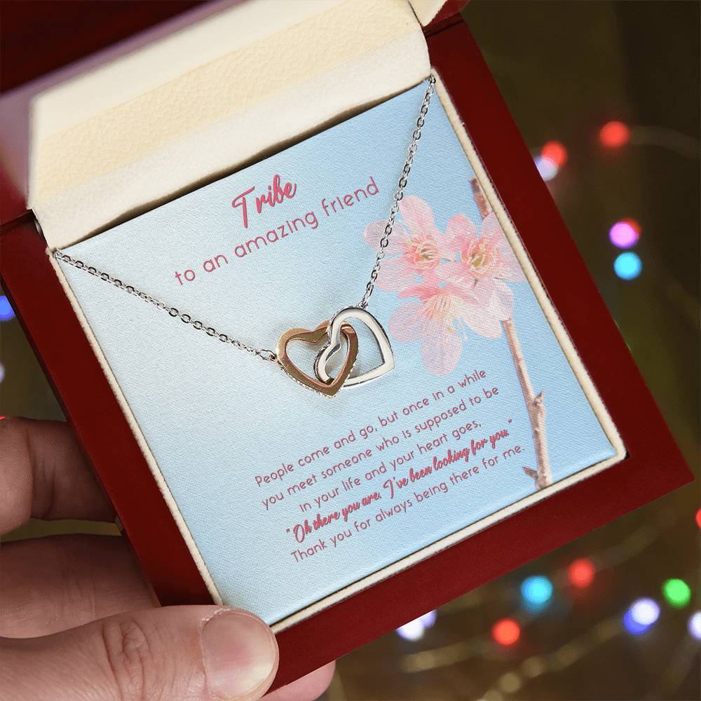 Best Friend Gift Best Friend Necklace Best Friend Distance Gifts Best Friend Birthday Gift - To My Best Friend Hearts Necklace Interlocking Hearts Necklace