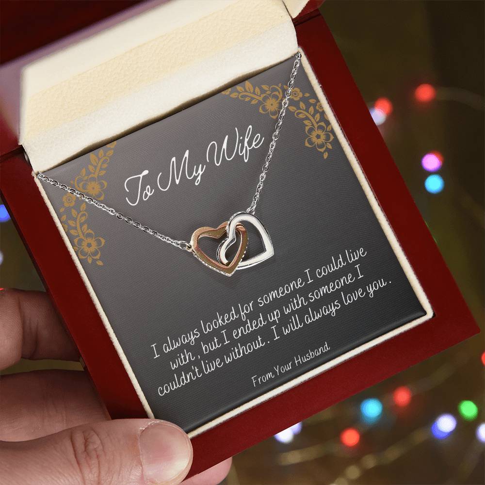 Can'T Live Without You Interlocking Hearts Necklace