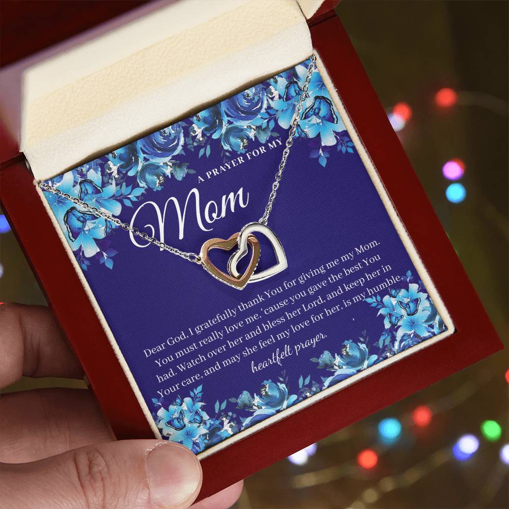A Prayer For My Mom - Interlocking Heart Necklace Interlocking Hearts Necklace