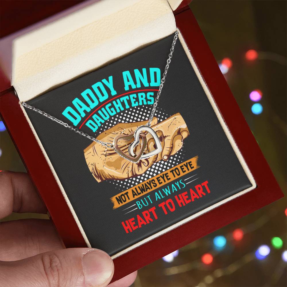 Daddy And Daughters Interlocking Hearts Necklace