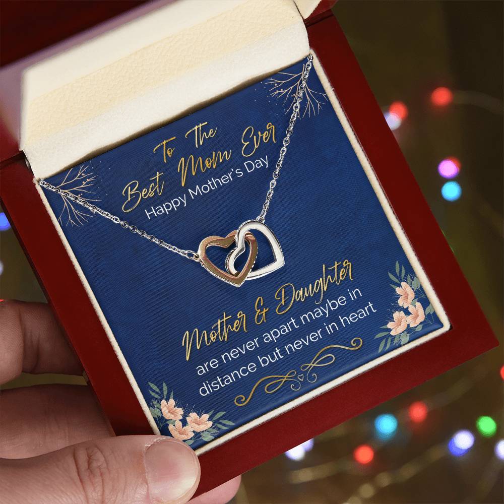 Meaningful Gifts For Mom Interlocking Hearts Necklace