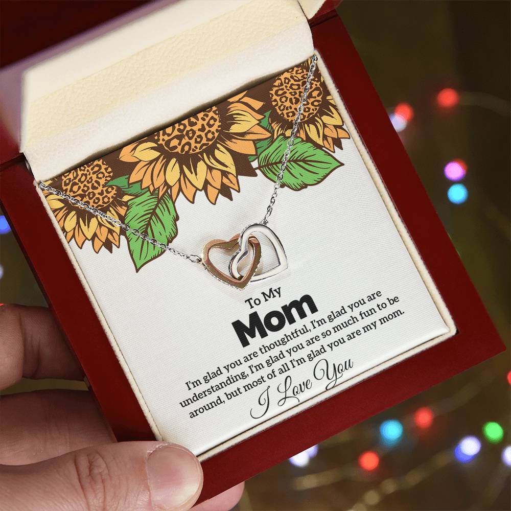 Gift For Mom Interlocking Hearts Necklace