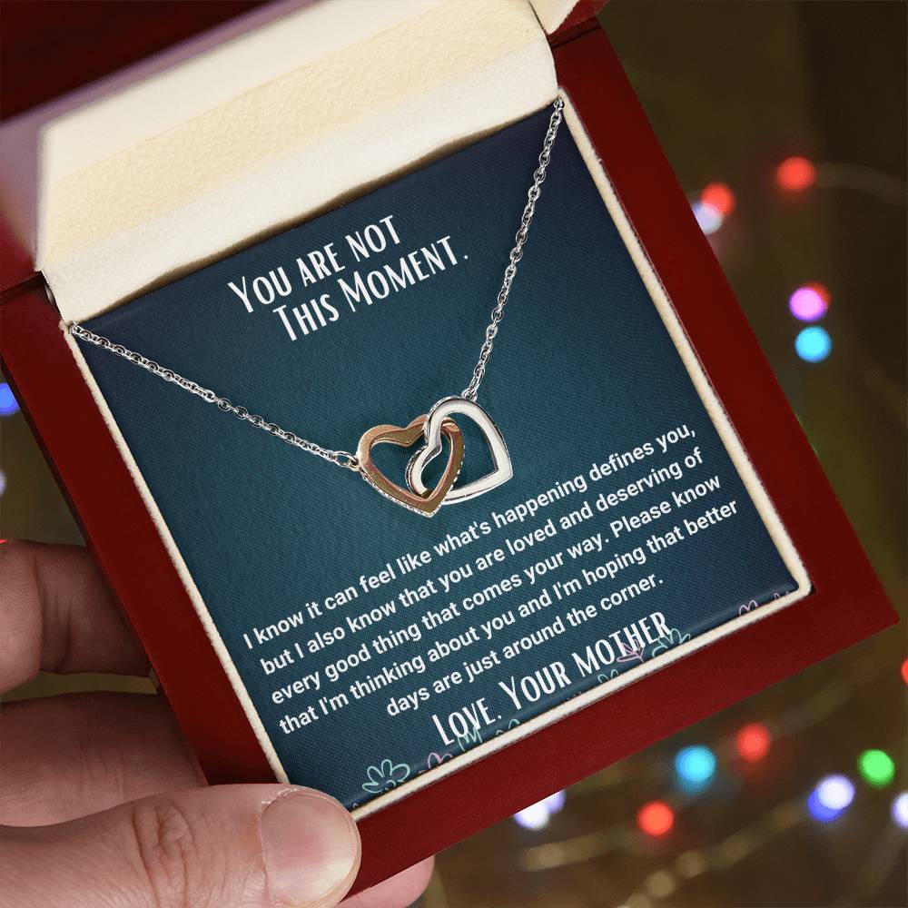 Interlocked Jewelry Mother Sympathy Gift To Daughter Interlocking Hearts Necklace