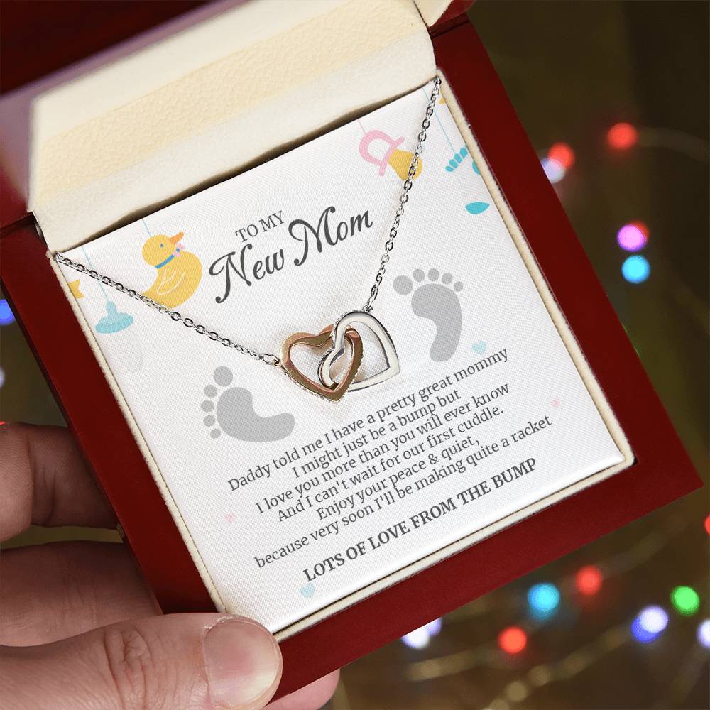 Lots Of Love From The Bump Interlocking Hearts Necklace