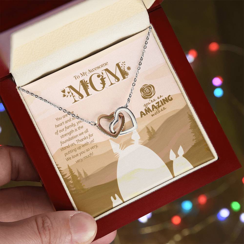 Special Edition. You Are The Heart & Soul Of Our Family Mom Interlocked Hearts Necklace Tm2V10 Interlocking Hearts Necklace