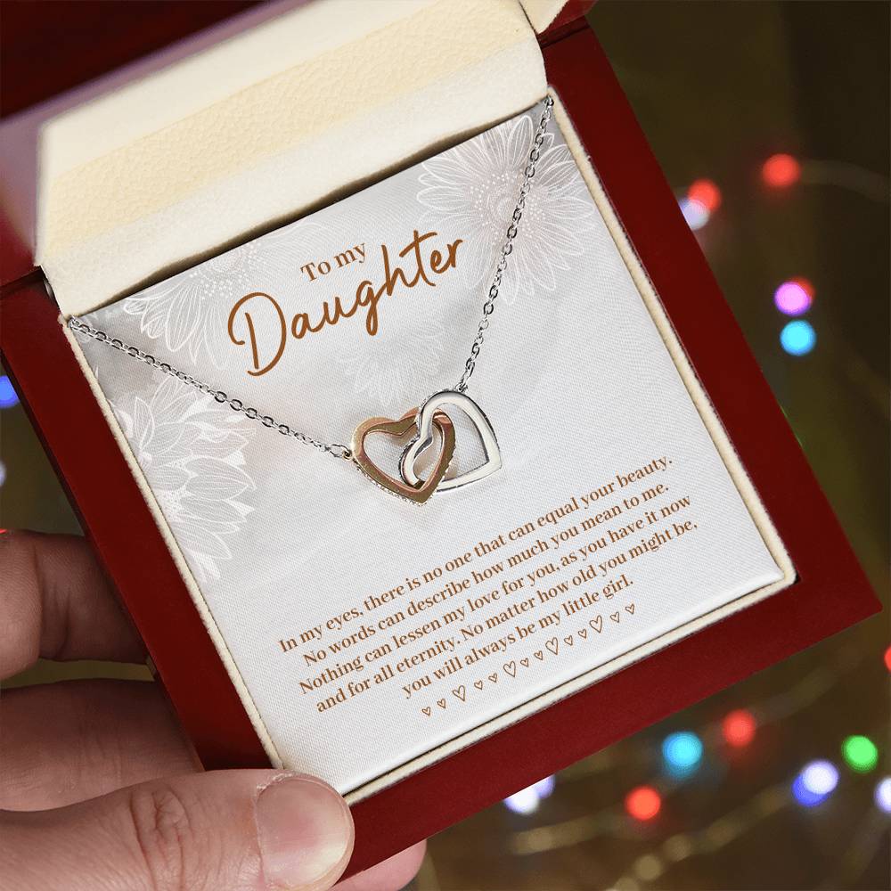 Interlocked Heart Necklace - For Daughter Interlocking Hearts Necklace