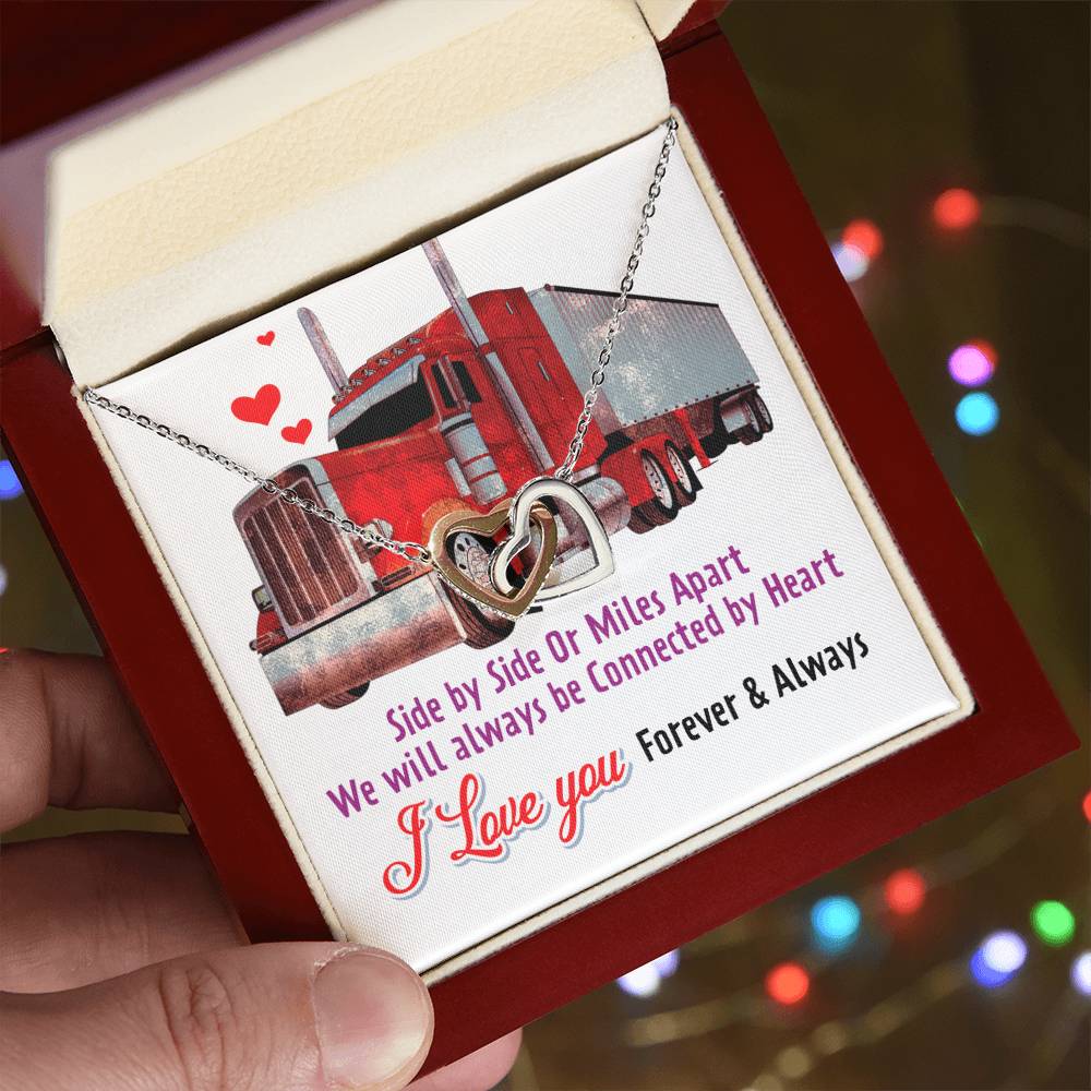 Trucker'S Wife-Interlocking Heart Necklace Interlocking Hearts Necklace