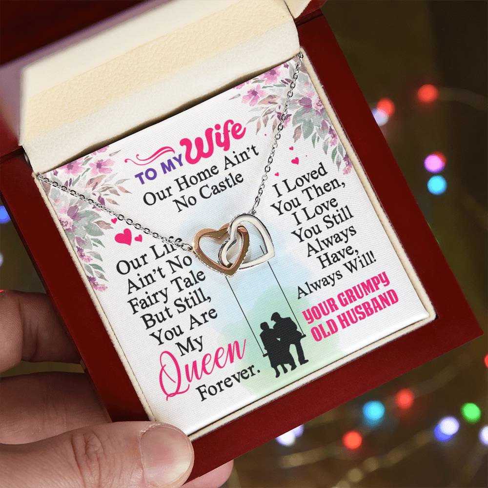 Gift For Wife - Interlocking Heart Necklace Interlocking Hearts Necklace