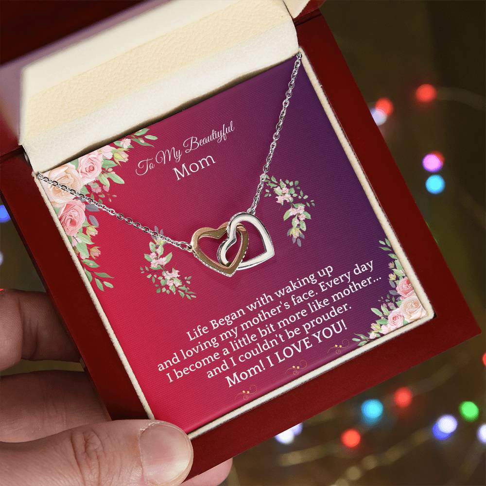 Never Ending Love-Necklace Interlocking Hearts Necklace
