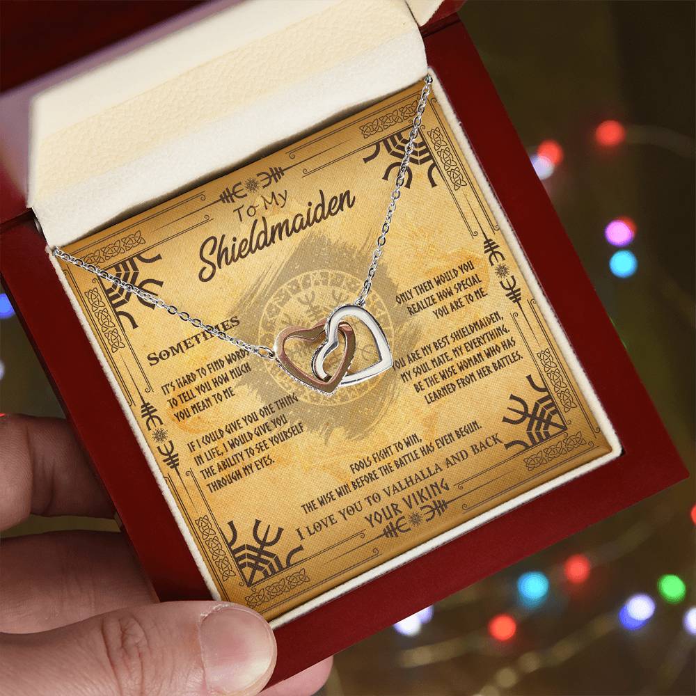 Interlocking Heart - I Love You To Valhalla And Back Interlocking Hearts Necklace