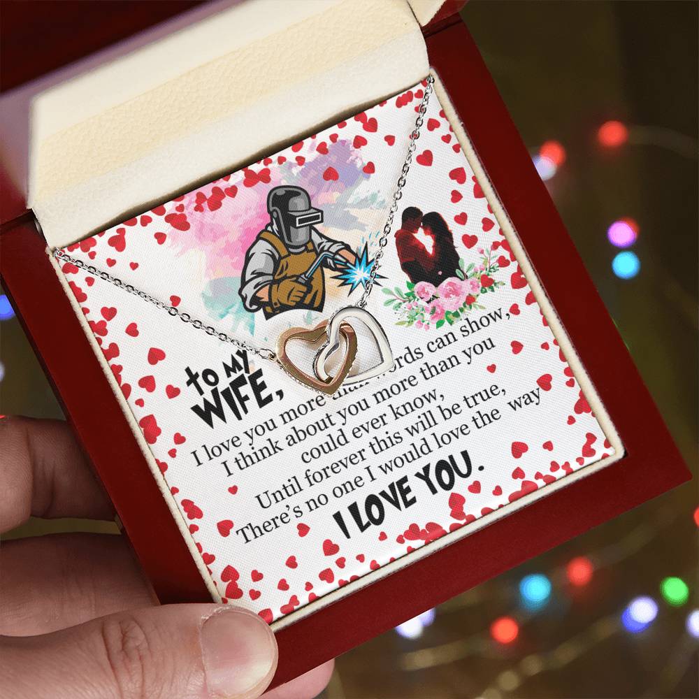 Welder'S Wife - Interlocking Heart Necklace Interlocking Hearts Necklace