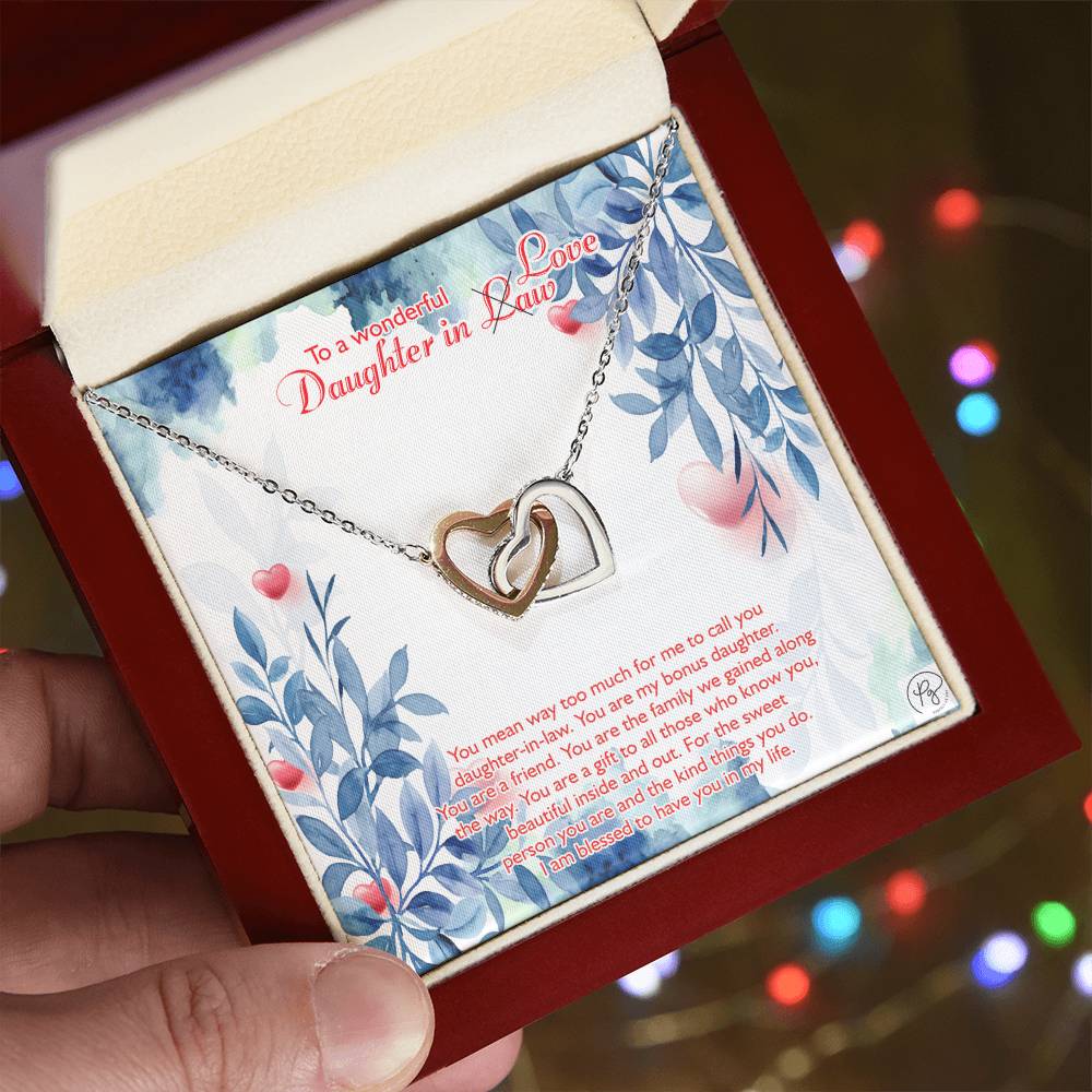 Perfect Us Gifts To Our Daughter-In-Law Gift On Wedding Day?????? Interlocking Hearts Necklace