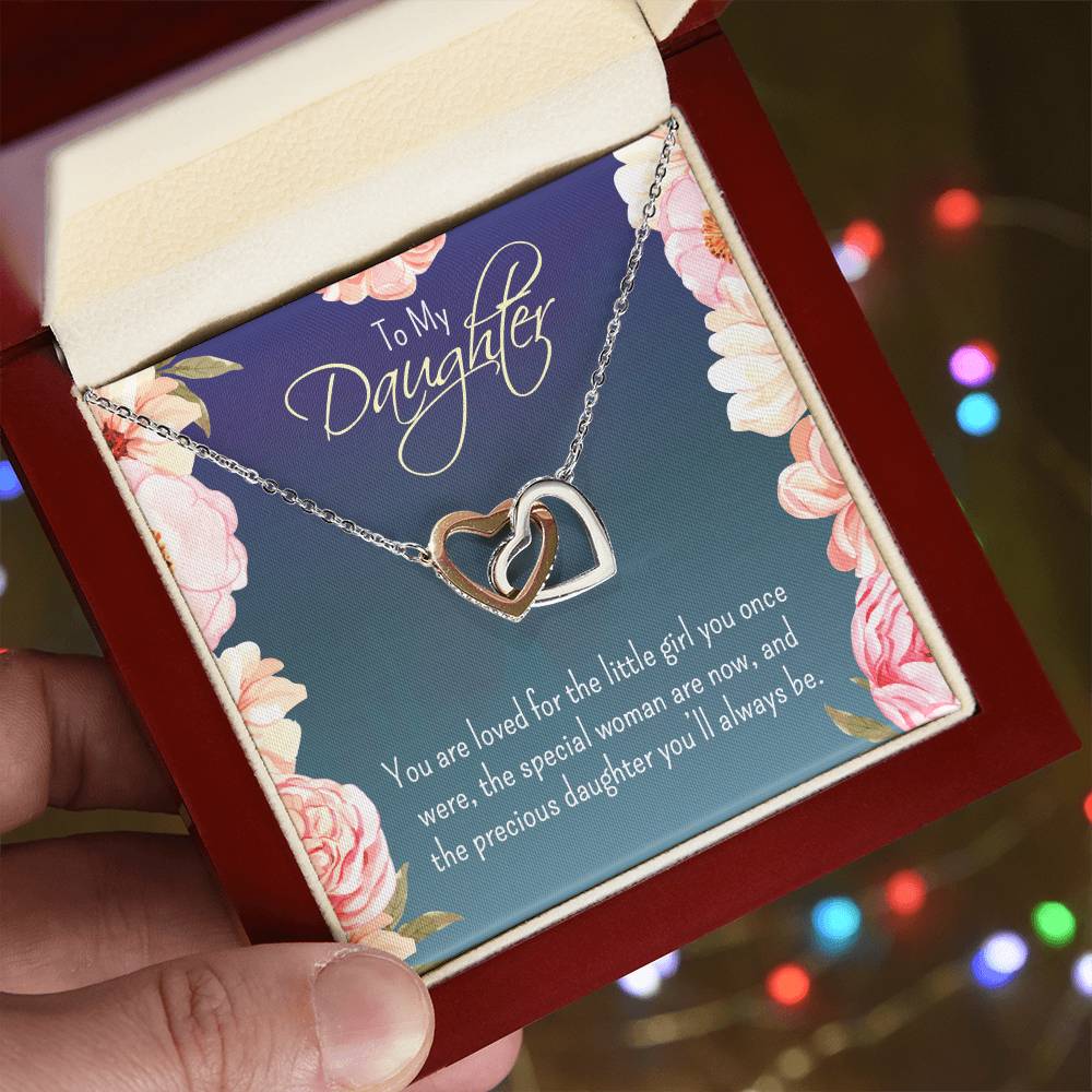 Interlocking Hearts Necklace For Daughter