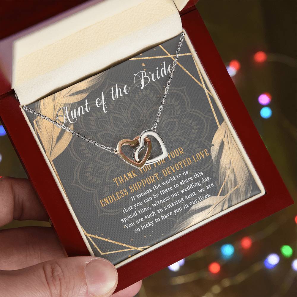 Interlocking Hearts Aunt Of The Bride Necklace Gift Wedding Gift From Bride And Groom Bridal Party Thank You Gift Aunt Wedding Gift Gift For Aunt Interlocking Hearts Necklace