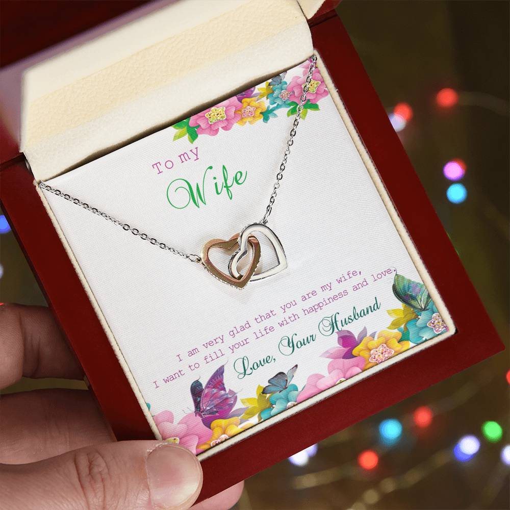 Gift For Wife Interlocking Hearts Necklace
