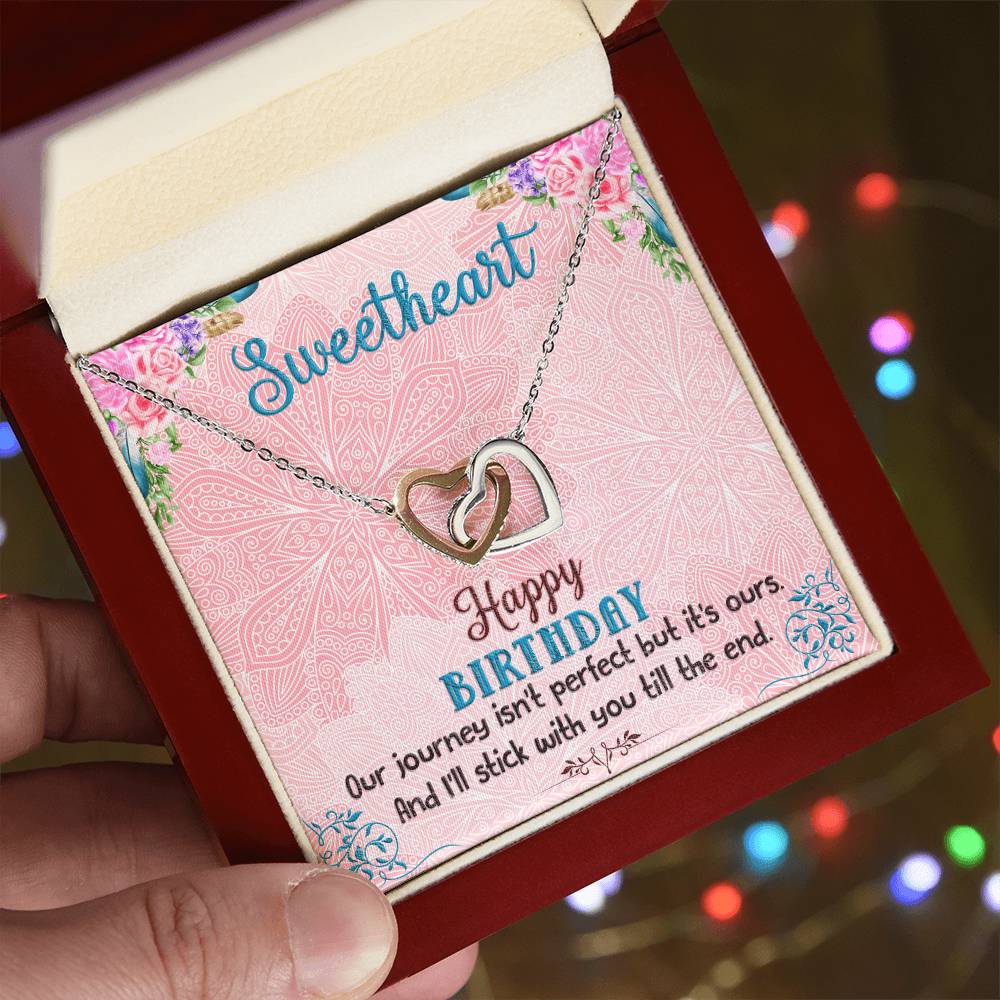 Gift For Her - Sweetheart Birthday Necklace Interlocking Hearts Necklace