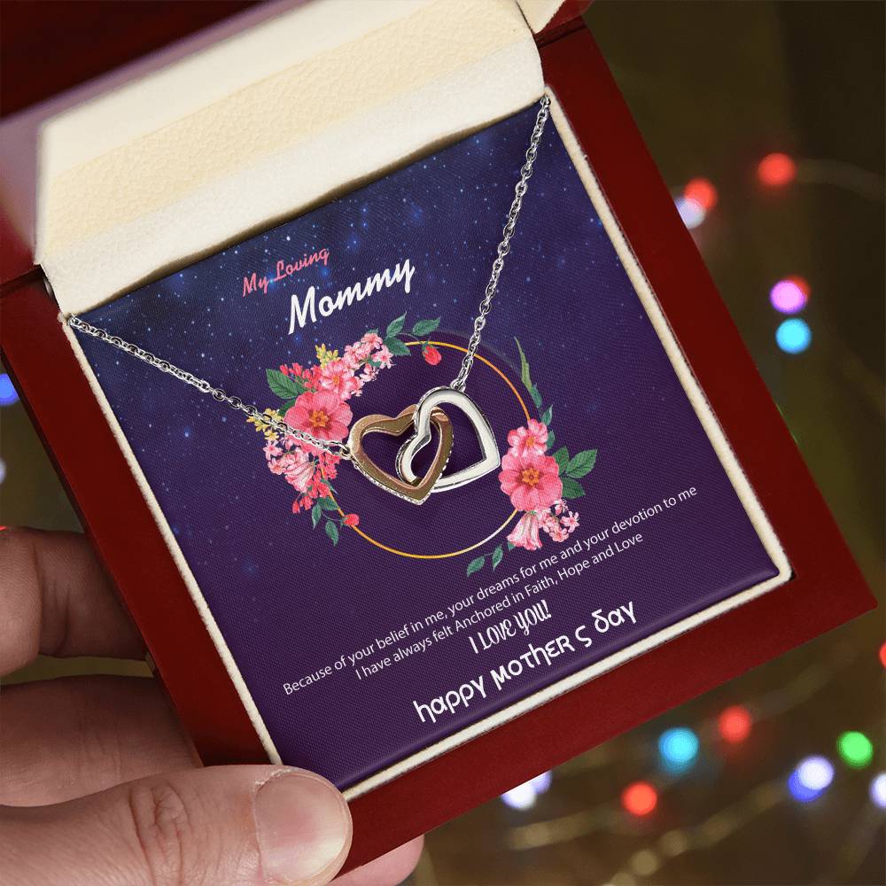To My Mom Interlocking Hearts Necklace