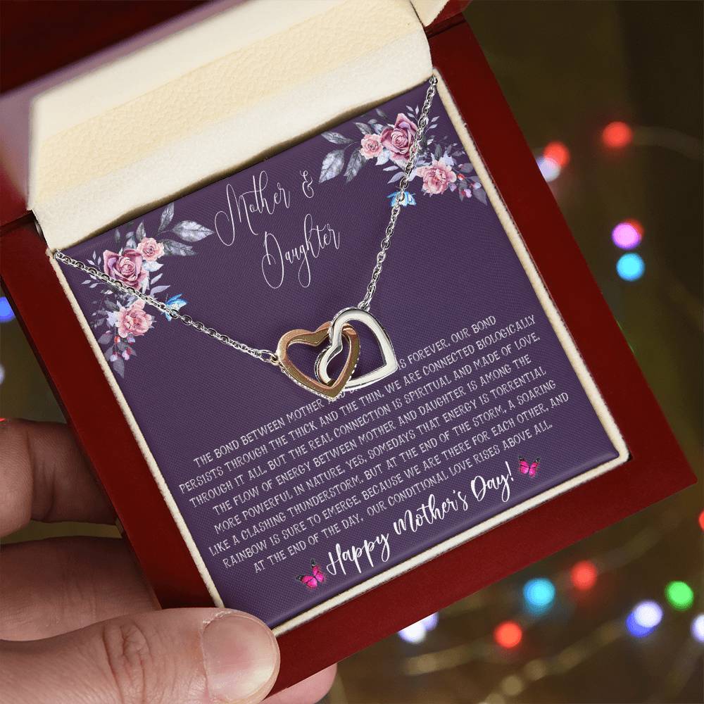 Mother'S Day Gift From Daughter - Mother Daughter Necklace Gifts For Mom Interlocking Hearts Necklace