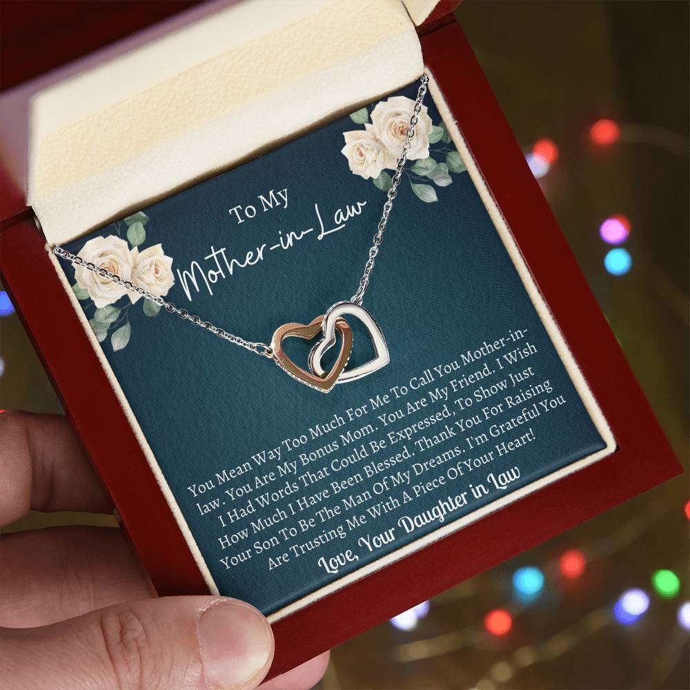 Mother In Law Interlocking Interlocking Hearts Necklace