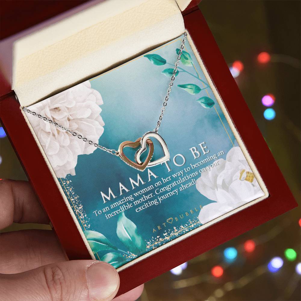 Mothers Day Gift For Future Mom Interlocking Hearts Necklace