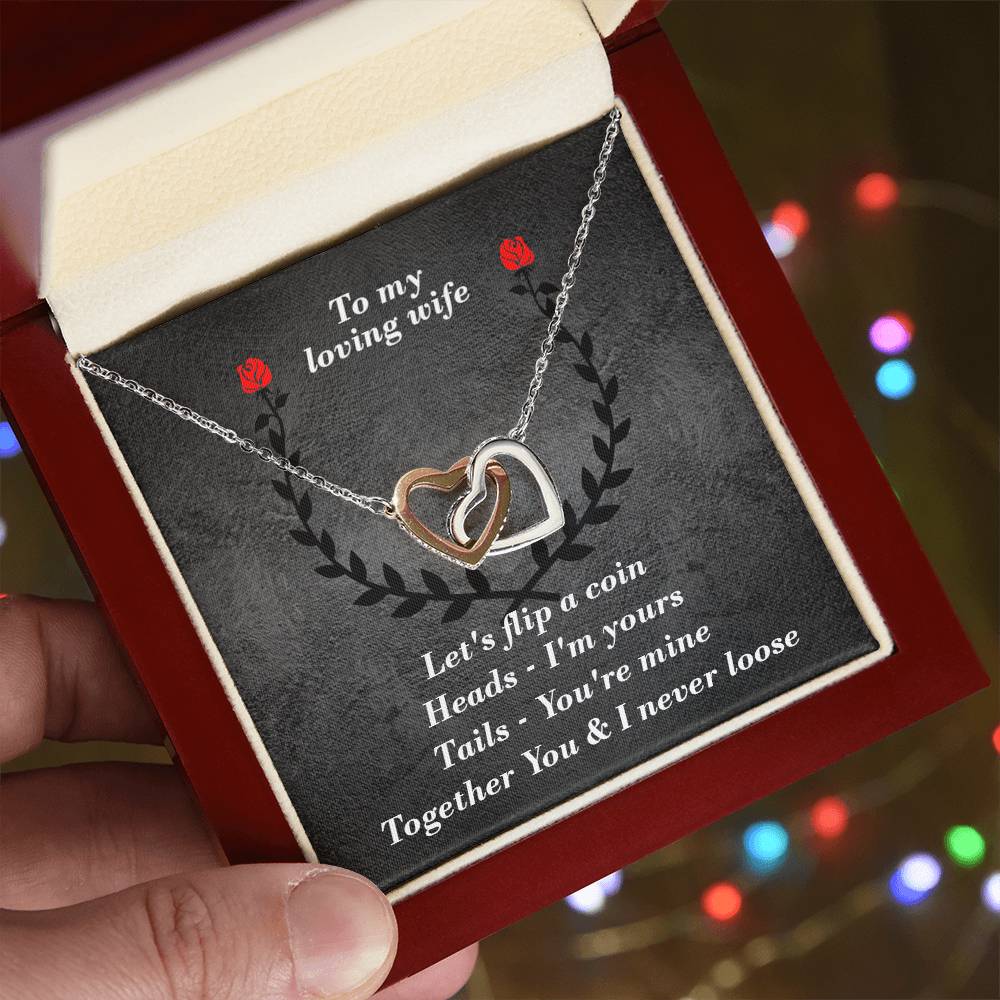 You & I Interlocked Hearts Necklace. Interlocking Hearts Necklace
