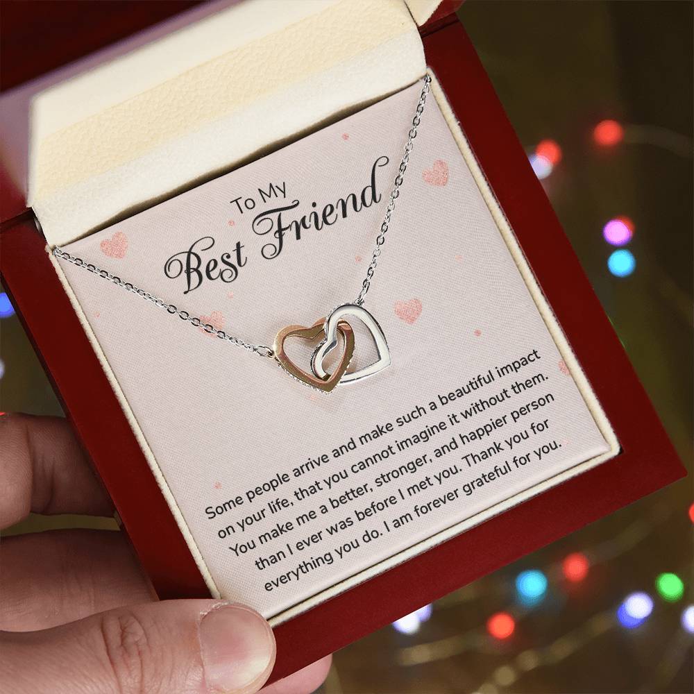 Some People Arrive And Make Such A Beautiful Impact Interlocking Hearts Necklace