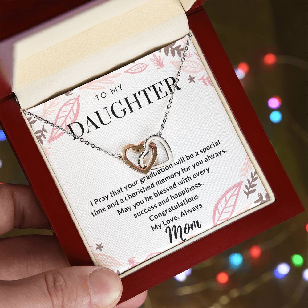 Graduation Gifts For Daughter Interlocking Hearts Necklace