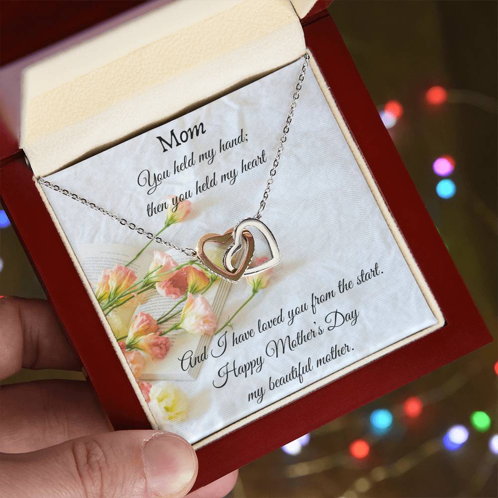 Gift For Mom On Mother’S Day - Interlocking Heart Necklace Interlocking Hearts Necklace