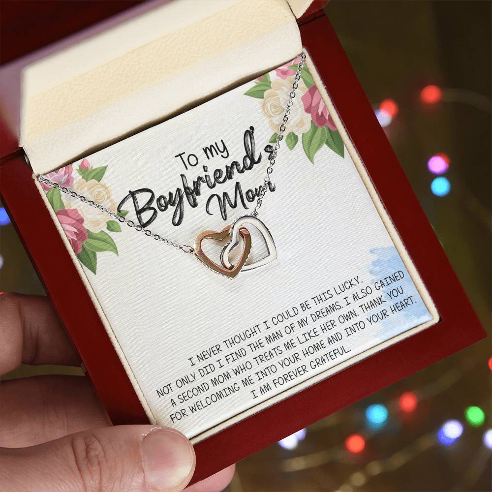 Gift For Boyfriend'S Mom Boyfriend'S Mom Gift To My Boyfriends Mom Gift Mother'S Day Gift For Boyfriends Mom Boyfriend Mom Gift Interlocking Hearts Necklace