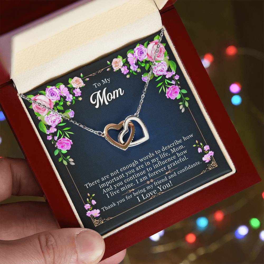 To My Mom - Gift For Mom - Mother'S Day Gift - Interlocking Hearts Necklace