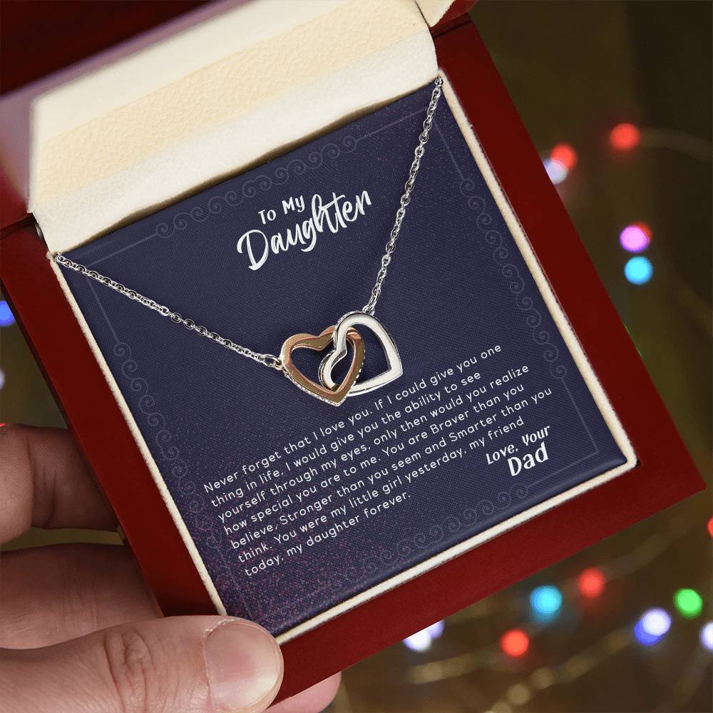 See Yourself Through My Eyes - Interlocking Hearts Necklace