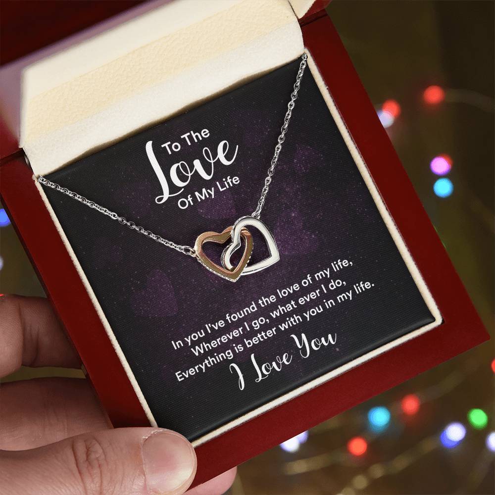 To My Beautiful Girlfriend Love Knot Necklace Anniversary Gift For Girlfriend Christmas Girlfriend Gift Gift For Girlfriend Interlocking Hearts Necklace
